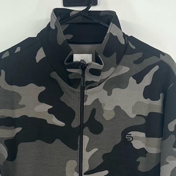 Flint Park Men's Court Full Zip-Up Athletic Jacket Black Camouflage, Size L, NWT - Picture 5 of 12